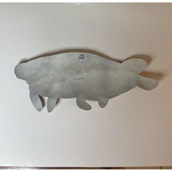 Manatee Metal Wall Decor Realistic Art, Mom And baby Indoor/ Outdoor 16.5 X 7 in - Picture 7 of 8